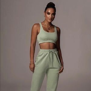 JLuxLabel sage green jogger set